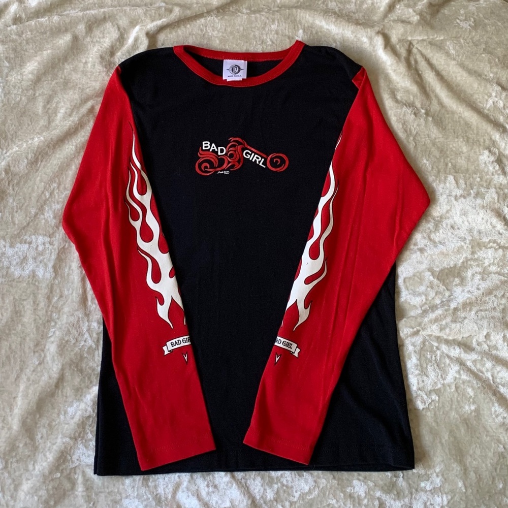 NWOT Bad Girl Long Sleeve T-Shirt with 🔥 Accents